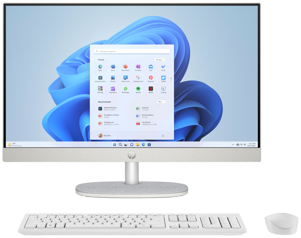 HP 24 -cr0130ns PC Intel® Core™ i5 i5-1335U 60,5 cm (23.8") 1920 x 1080 Pixeles PC todo en uno 16 GB DDR4-SDRAM 512 GB SSD FreeDOS Wi-Fi 6 (802.11ax) Blanco