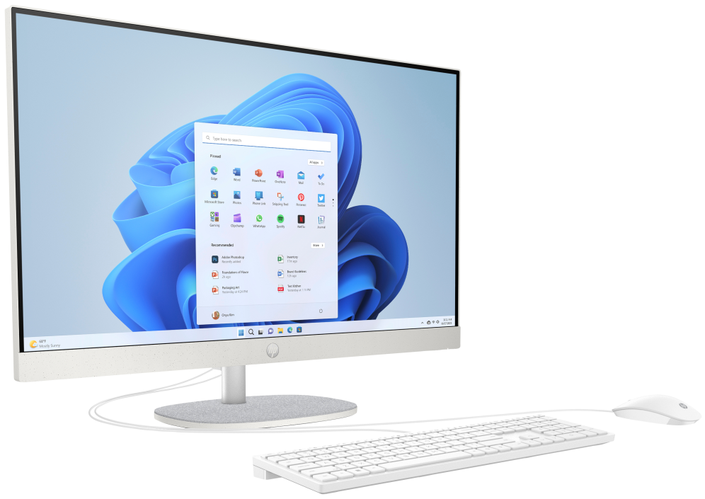 HP All-in-One 27-cr0089ns Intel® Core™ i5 i5-1335U 68,6 cm (27") 1920 x 1080 Pixeles PC todo en uno 16 GB DDR4-SDRAM 512 GB SSD Windows 11 Home Wi-Fi 6 (802.11ax) Blanco