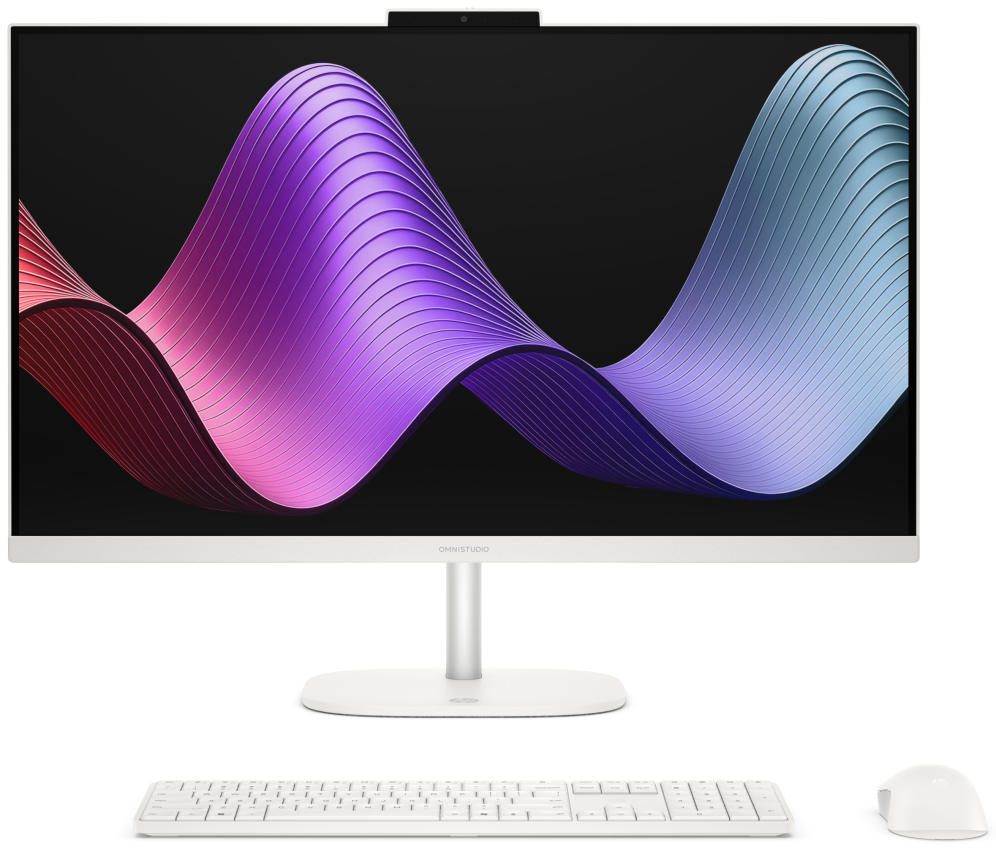 HP OmniStudio All-in-One Desktop 27-cv0012ns PC AMD Ryzen™ 5 40 68,6 cm (27") 1920 x 1080 Pixeles 16 GB LPDDR5-SDRAM 1 TB SSD FreeDOS Wi-Fi 7 (802.11be) Blanco