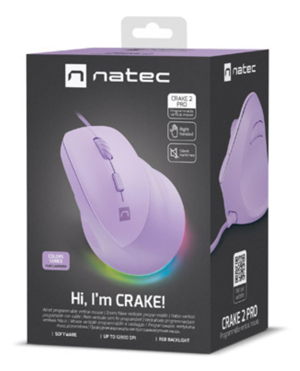 NATEC Crake 2 Pro ratón Universal mano derecha USB tipo A Óptico 12800 DPI