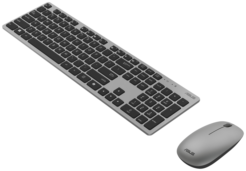 ASUS W5000 Wireless Keyboard and Mouse Set teclado Ratón incluido Oficina RF inalámbrico QWERTY Español Negro, Gris
