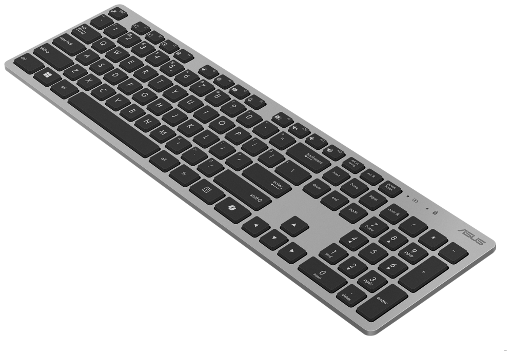 ASUS W5000 Wireless Keyboard and Mouse Set teclado Ratón incluido Oficina RF inalámbrico QWERTY Español Negro, Gris