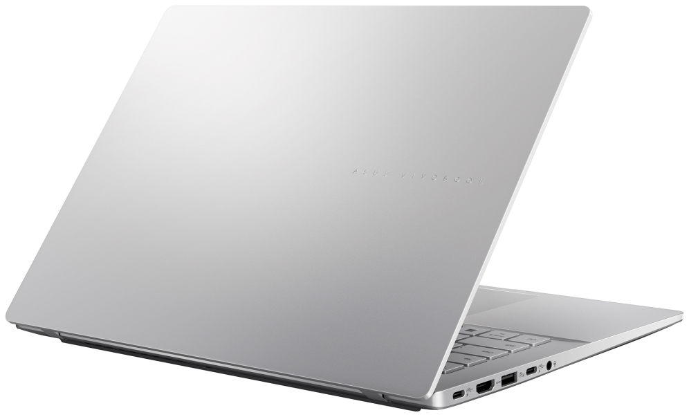 ASUS Vivobook S14 OLED M3407GA-SF010 Copilot+ PC - Ordenador Portátil 14" WUXGA (AMD Ryzen AI 7 445, 16GB RAM, 512GB SSD, Radeon 840M, Sin Sistema Operativo) Plata Fría - Teclado QWERTY español