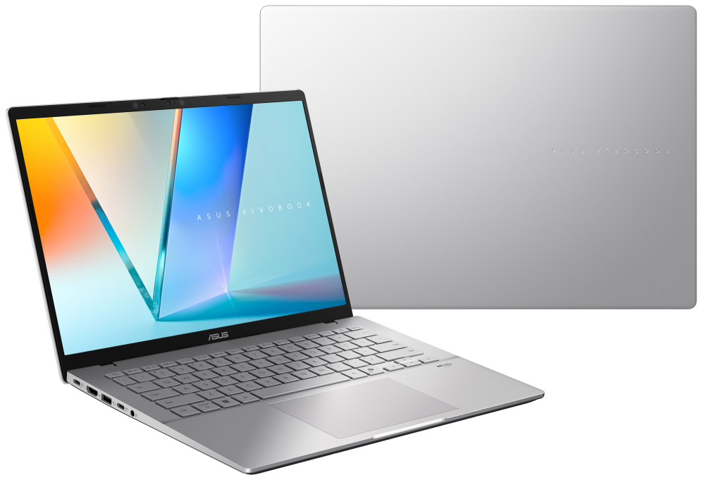 ASUS Vivobook S14 OLED M3407GA-SF010 Copilot+ PC - Ordenador Portátil 14" WUXGA (AMD Ryzen AI 7 445, 16GB RAM, 512GB SSD, Radeon 840M, Sin Sistema Operativo) Plata Fría - Teclado QWERTY español