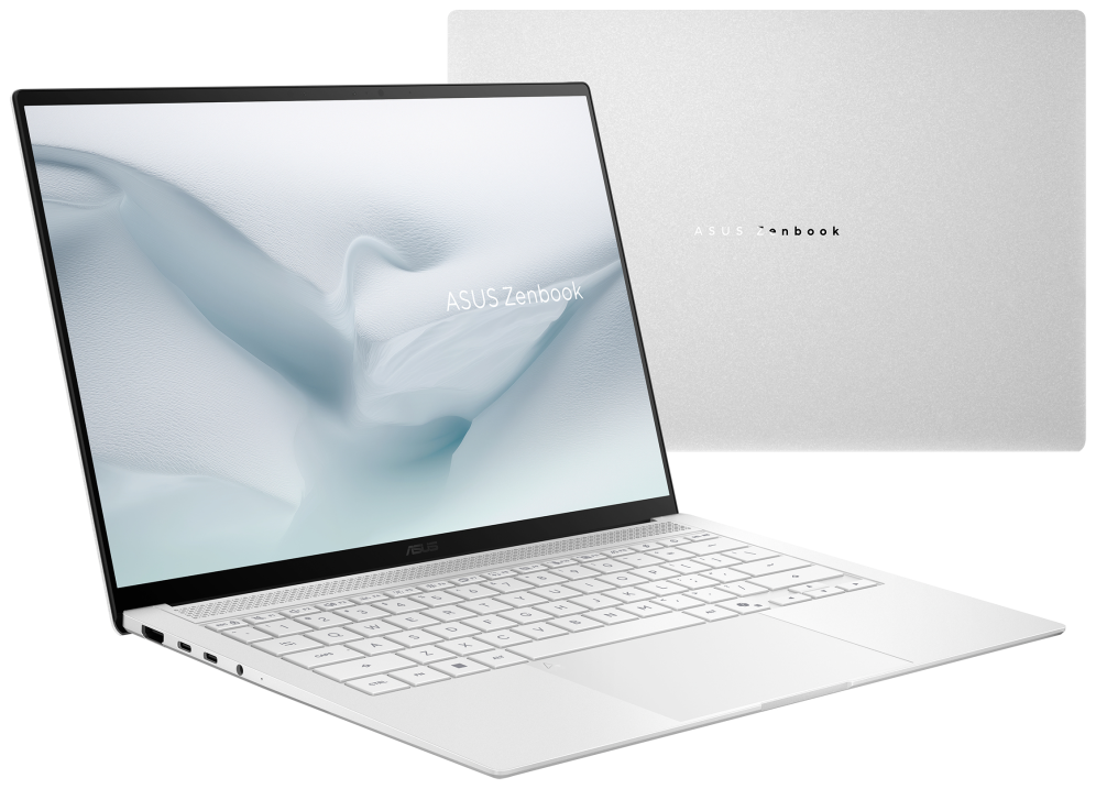 ASUS Zenbook S14 OLED UX5406AA-SU337W Copilot+ PC Copilot+ PC - Portátil 14" WQXGA+ 120Hz (Core Ultra 9 386H, 16GB RAM, 512GB SSD, Graphics, Win 11 Home) Blanco Escandinavo - Tec. QWERTY Esp