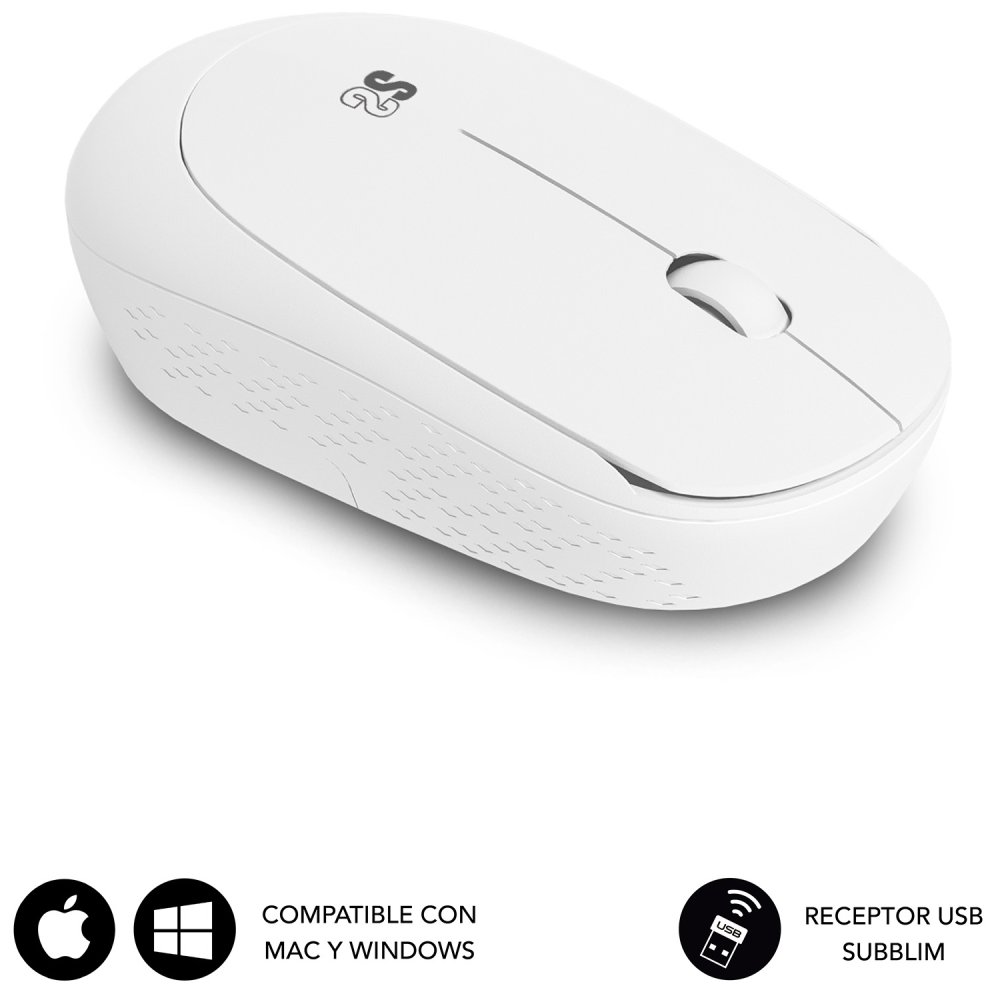 SUBBLIM Alfombrilla con Ratón Harmony Pack Mousepad XL + Wireless Mouse Purple