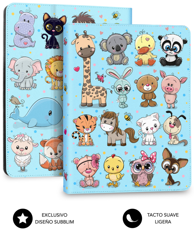 SUBBLIM Funda Tablet Universal TRENDY CASE ANIMALS 11"