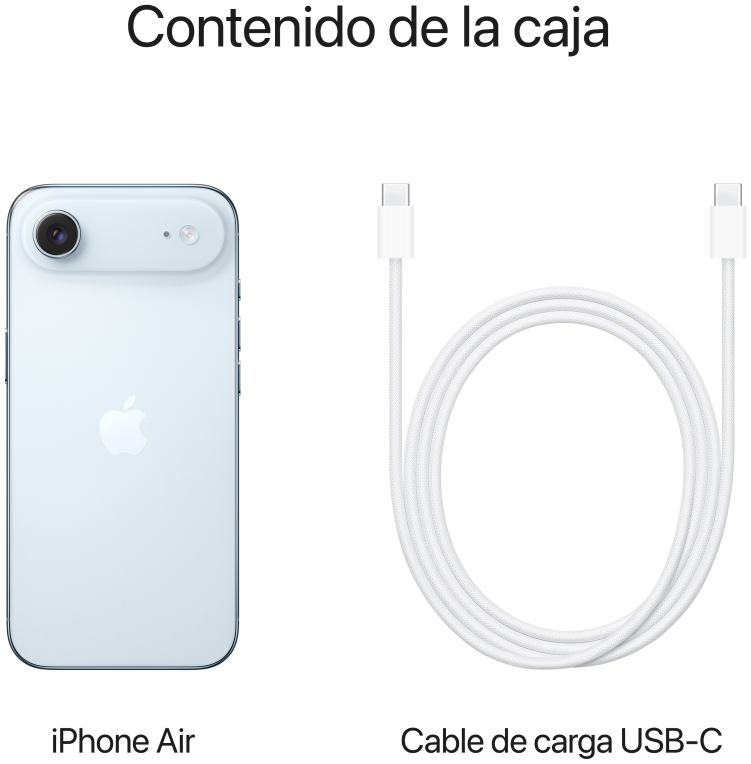 Apple iPhone Air 16,5 cm (6.5") SIM doble iOS 26 5G USB Tipo C 1 TB Azul