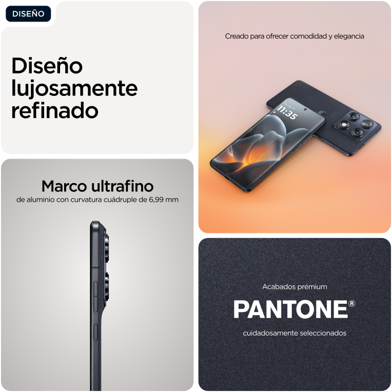 Motorola signature 17,2 cm (6.78") SIM doble Android 16.0 5G USB Tipo C 16 GB 512 GB 5200 mAh Azul oscuro