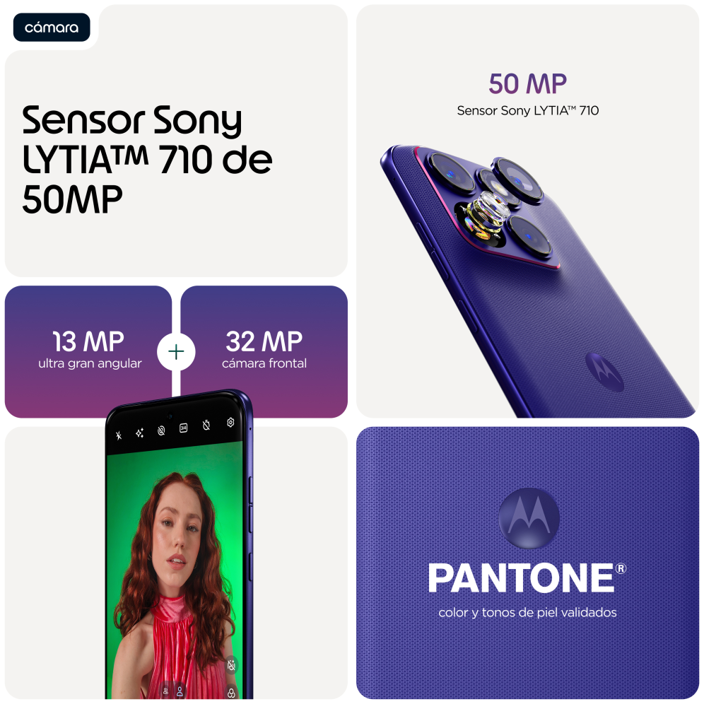 Motorola edge 70 fusion 17,2 cm (6.78") SIM doble Android 16.0 5G USB Tipo C 8 GB 256 GB 7000 mAh Violeta