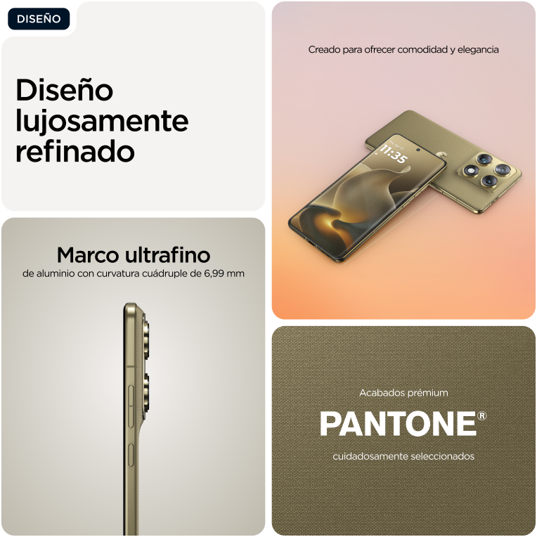 Motorola signature 17,2 cm (6.78") SIM doble Android 16.0 5G USB Tipo C 16 GB 512 GB 5200 mAh Oro
