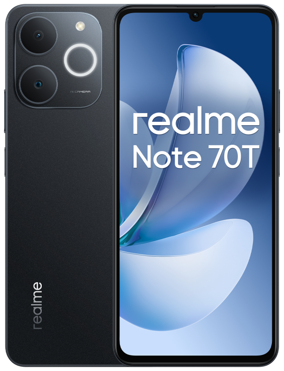 realme Note 70T 17,1 cm (6.74") SIM doble Android 15 4G USB Tipo C 4 GB 128 GB 6000 mAh Negro