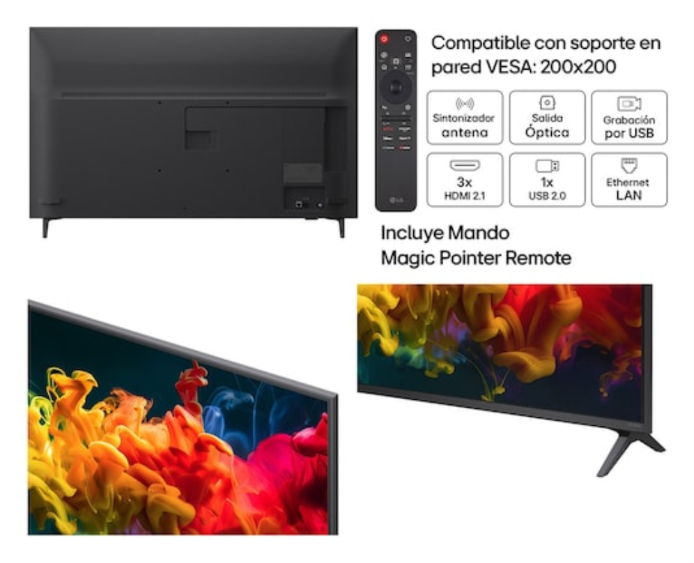 LG QNED evo AI MiniLED 43QNED81B6C.AEU Televisor 109,2 cm (43") 4K Ultra HD Smart TV Wifi Negro