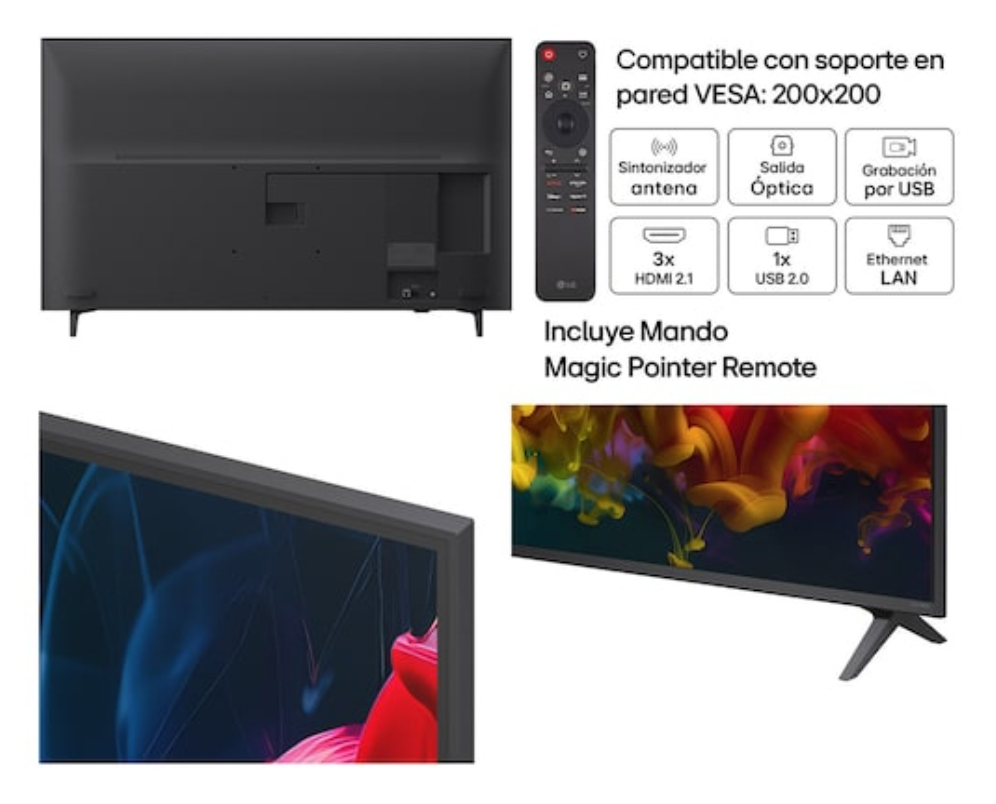 LG QNED evo AI MiniLED 50QNED81B6C 127 cm (50") 4K Ultra HD Smart TV Wifi Negro