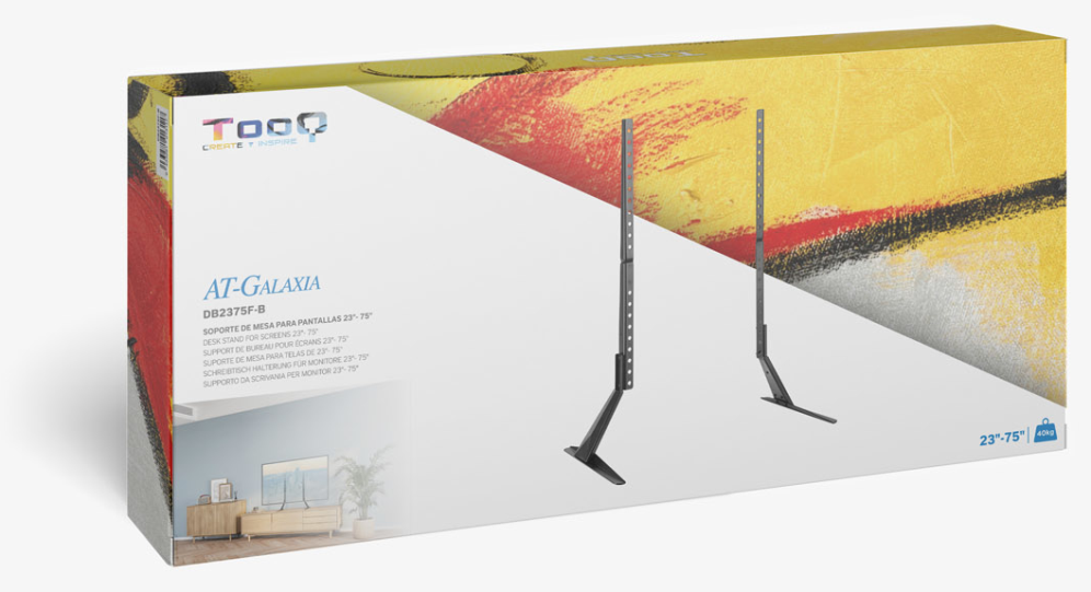TooQ Soporte de mesa para pantallas 23”-75”