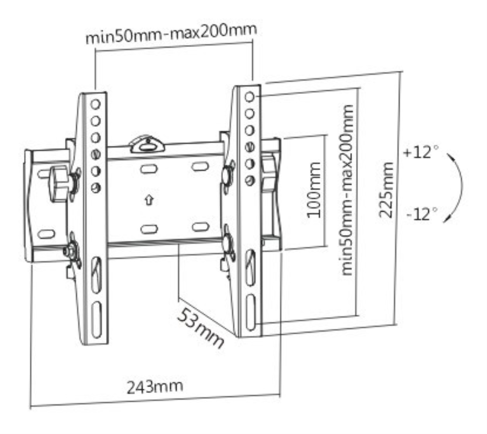 Gembird WM-42T-02 soporte para TV 106,7 cm (42") Negro