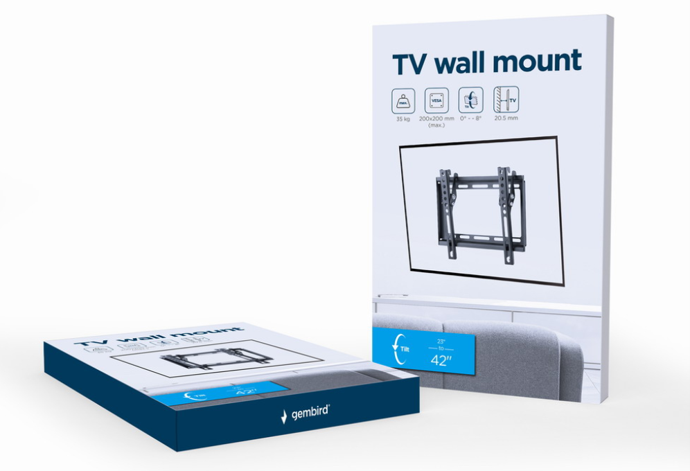 Gembird WM-42T-04 soporte para TV 106,7 cm (42") Negro