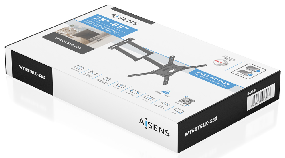 AISENS WT65TSLE-383 soporte para TV 165,1 cm (65")