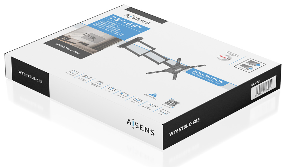 AISENS WT65TSLE-385 soporte para TV 165,1 cm (65")