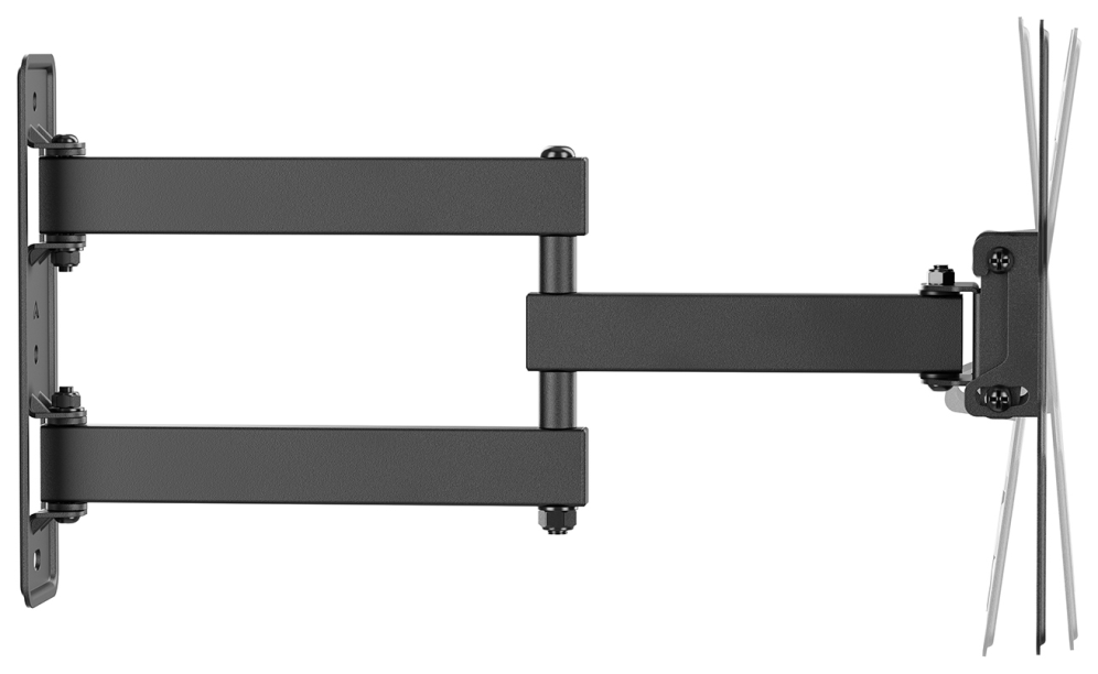 AISENS Soporte Eco Giratorio, Inclinable Para Monitor/TV 30kg (3 Pivotes) De 23"-43", Negro