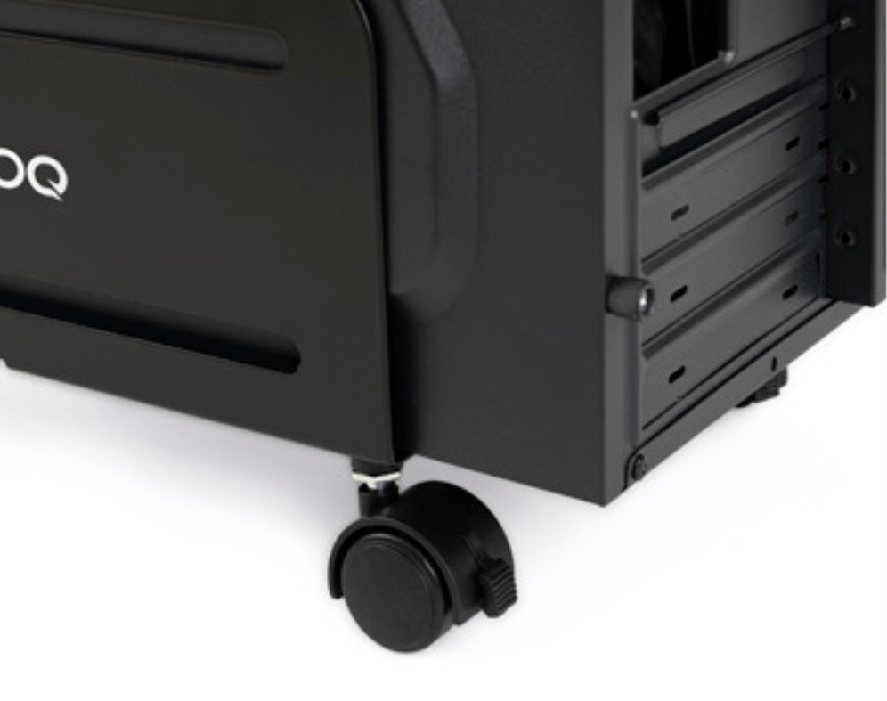 TooQ Soporte metálico para CPU de suelo con ruedas