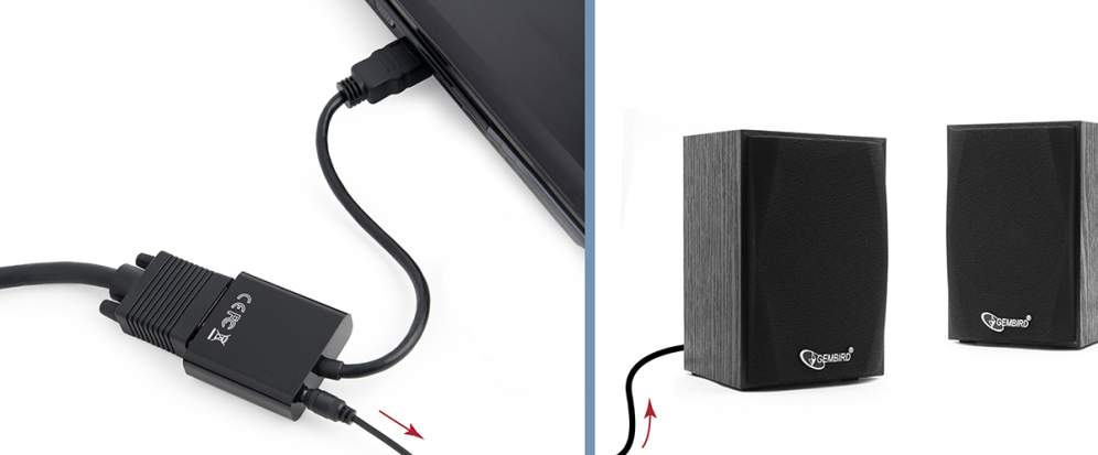 Gembird A-HDMI-VGA-03 adaptador de cable de vídeo 0,15 m HDMI tipo A (Estándar) VGA (D-Sub) Negro