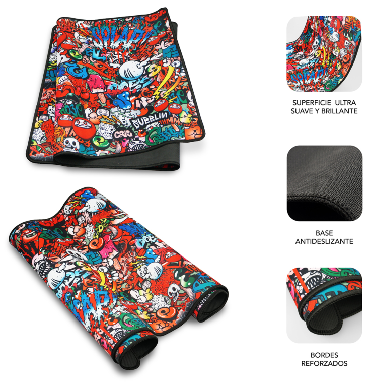 SUBBLIM Alfombrilla Ratón Graffiti XL Mouse Pad