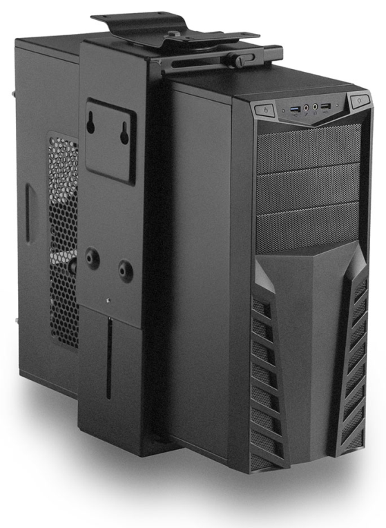 Ewent EW1293 soporte de CPU Soporte para instalación de CPU bajo mesa Negro