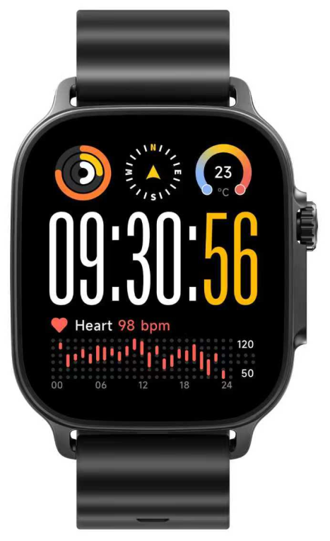 realme Watch 5 5 cm (1.97") AMOLED Digital 390 x 450 Pixeles Pantalla táctil Negro GPS (satélite)