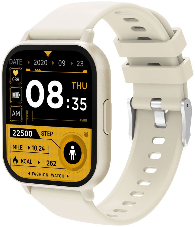 Denver SWC-176BE Relojes inteligentes y deportivos 4,6 cm (1.81") TFT Digital Pantalla táctil Beige