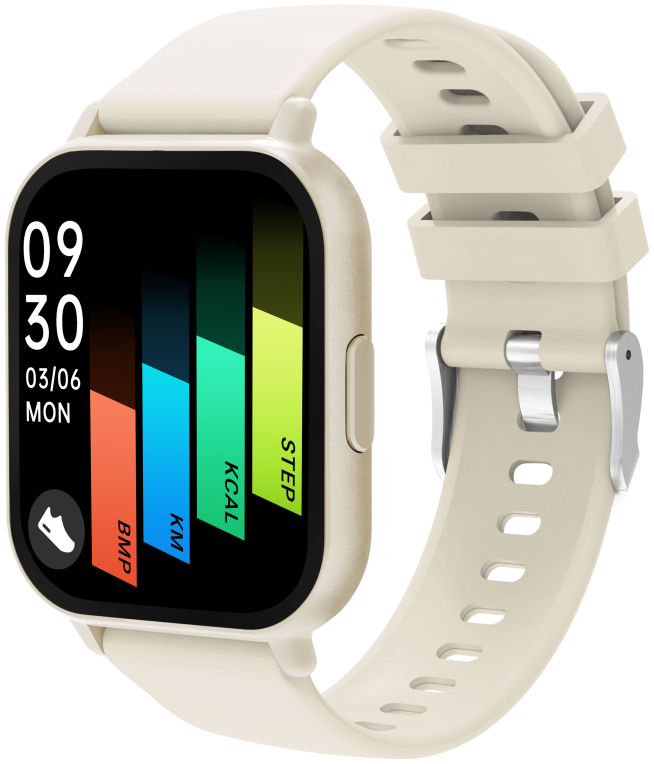 Denver SWC-176BE Relojes inteligentes y deportivos 4,6 cm (1.81") TFT Digital Pantalla táctil Beige