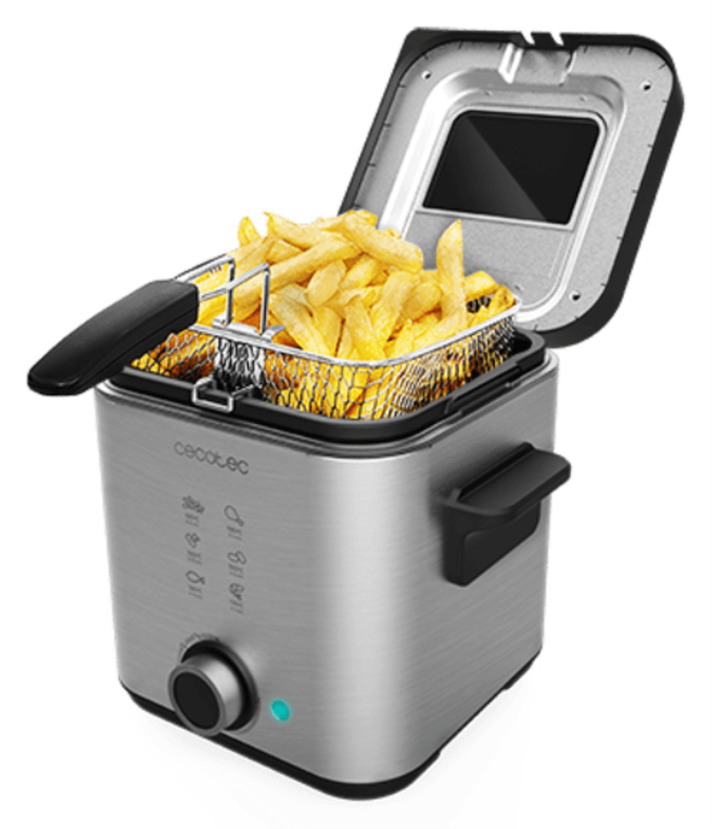 Freidora de aceite Cecotec CleanFry Advance 1500 1,5 L 900 W con ventana y OilCleaner
