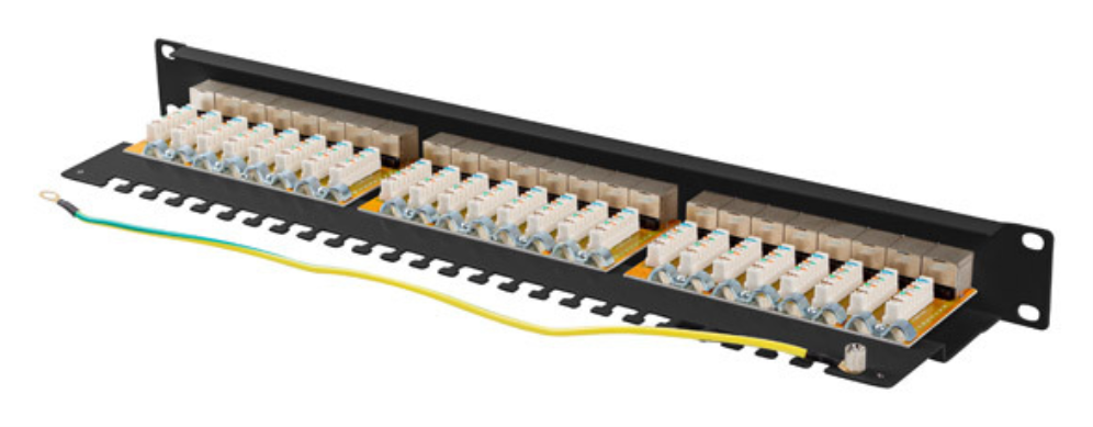Lanberg PPSA-1024-B panel de parcheo 1U