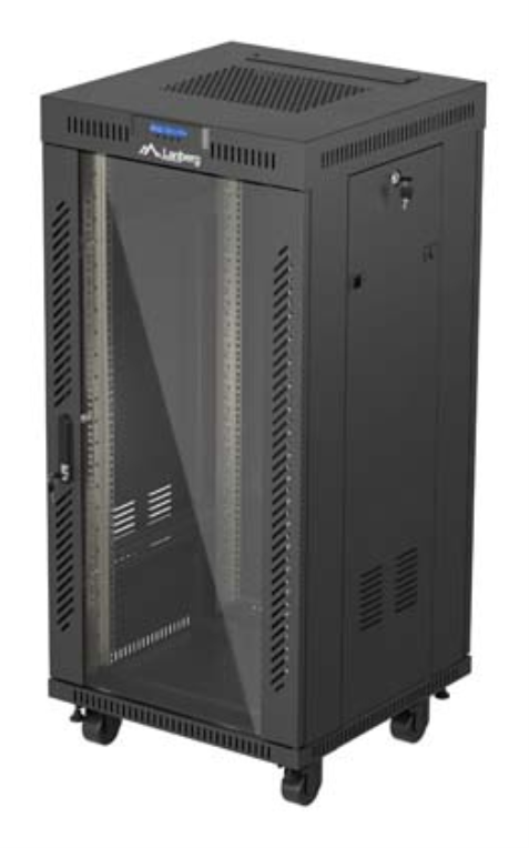 Lanberg FF01-6624-12BL armario rack 24U Rack o bastidor independiente Negro
