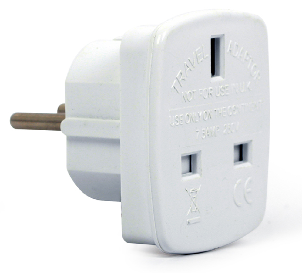 Gembird A-AC-UKEU-001 adaptador de enchufe eléctrico Tipo G (RU) Tipo F Blanco