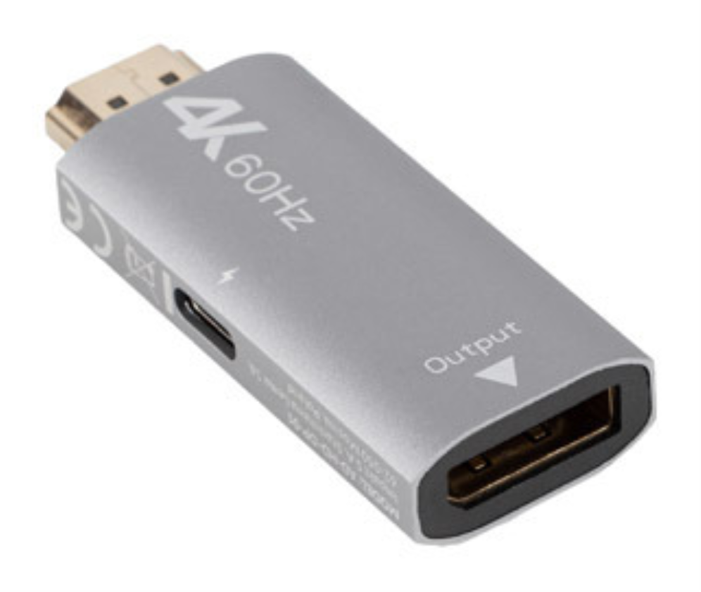 Lanberg AD-HD-DP-01 adaptador de cable de vídeo 0 m HDMI tipo A (Estándar) DisplayPort Plata