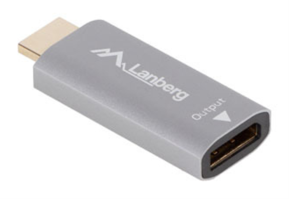Lanberg AD-HD-DP-01 adaptador de cable de vídeo 0 m HDMI tipo A (Estándar) DisplayPort Plata