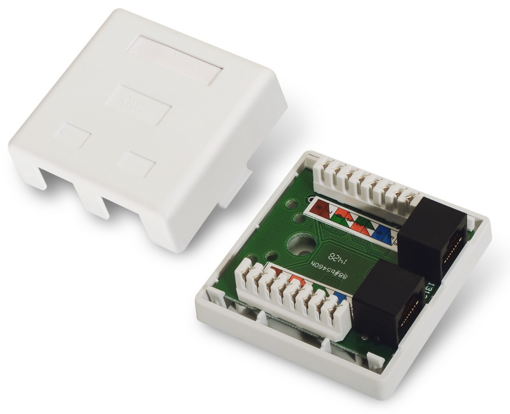 AISENS A139-0302 caja de conexiones de red Cat6 Blanco