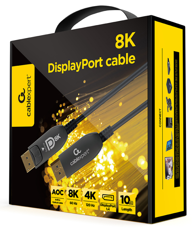 Gembird CC-DP8K-AOC-10M cable DisplayPort Negro