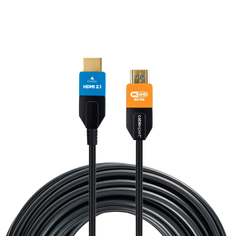 Gembird CC-HDMI8K-AOC-20M cable HDMI HDMI tipo A (Estándar) Negro, Azul, Naranja