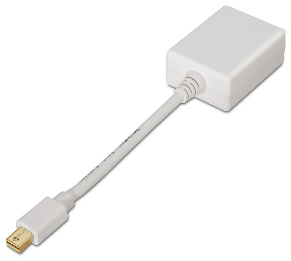 AISENS A125-0136 adaptador de cable de vídeo 0,15 m Mini DisplayPort VGA Blanco