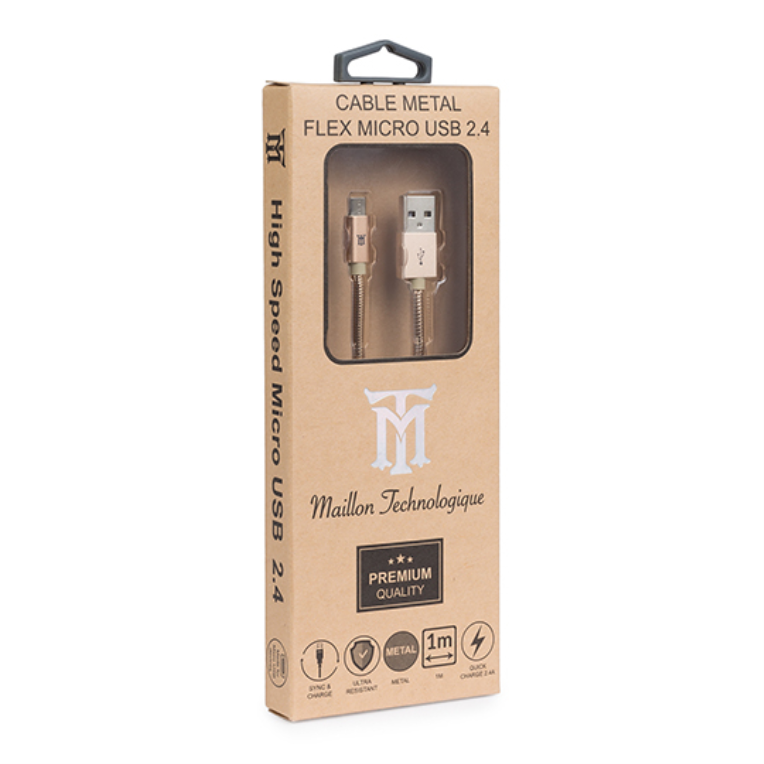 Maillon Technologique Premium MTPMUMG241 cable USB 1 m USB 2.0 USB A Micro-USB B Oro