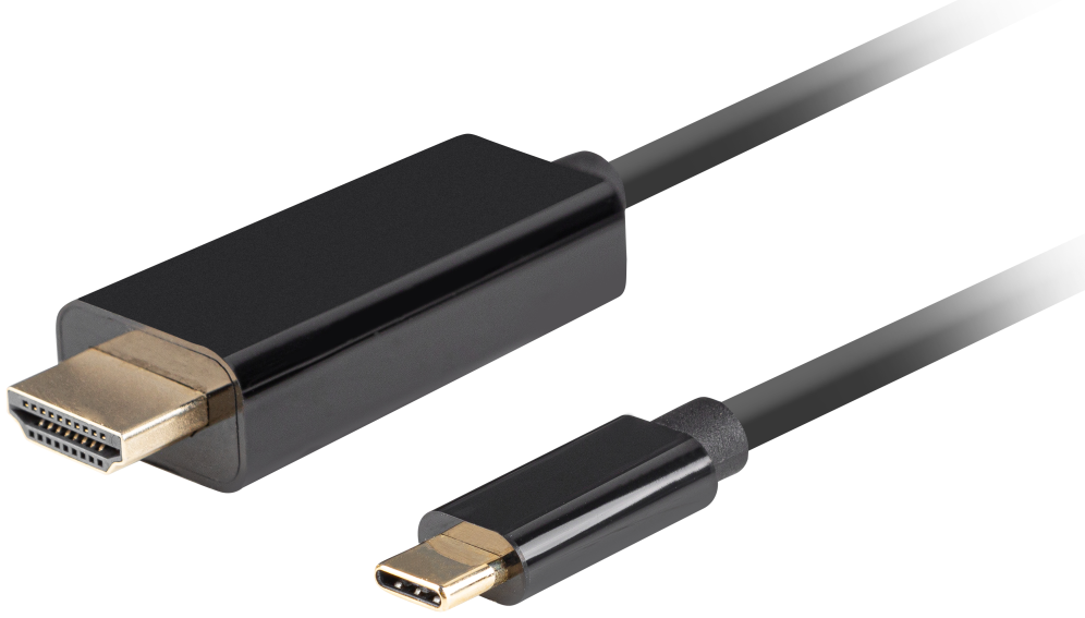 Lanberg CA-CMHD-10CU-0005-BK adaptador de cable de vídeo 0,5 m USB Tipo C HDMI Negro