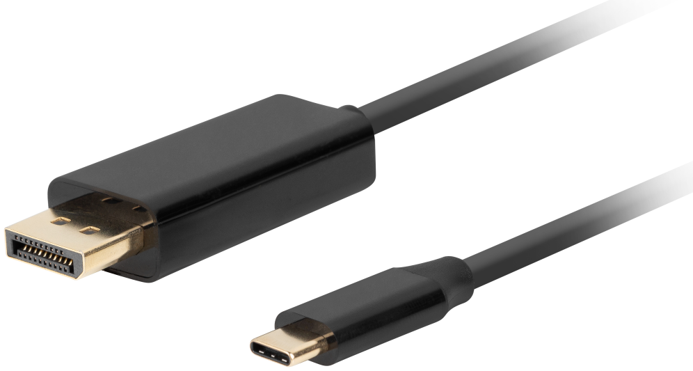 Lanberg CA-CMDP-10CU-0030-BK adaptador de cable de vídeo 3 m USB Tipo C DisplayPort Negro