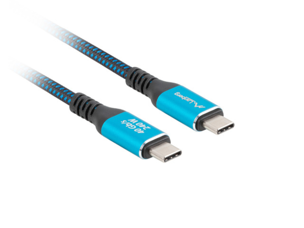 Lanberg CA-CMCM-45CU-0015-BK cable USB USB 3.2 Gen 2 (3.1 Gen 2) 1,5 m USB C Negro, Azul