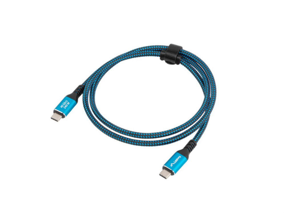 Lanberg CA-CMCM-45CU-0015-BK cable USB USB 3.2 Gen 2 (3.1 Gen 2) 1,5 m USB C Negro, Azul
