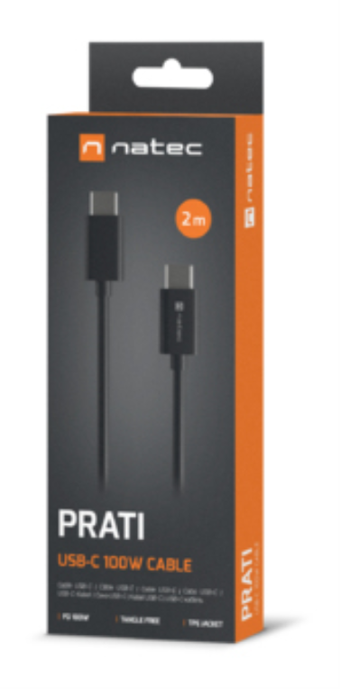 NATEC NKA-2147 cable USB USB 2.0 2 m USB C Negro