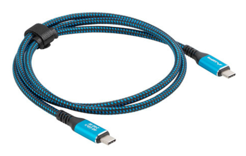 Lanberg CA-CMCM-44CU-0005-BK cable USB USB4 Gen 2x2 0,5 m USB C 40 Gbit/s 240 W Negro, Azul