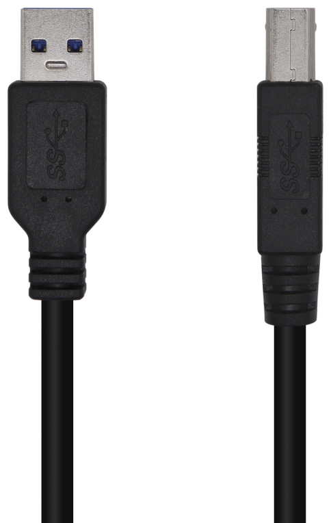 AISENS Cable USB 3.0 Impresora Tipo A/M-B/M, Negro, 3.0m