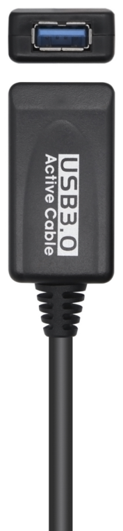 AISENS Cable USB 3.0 Prolongador Con Amplificador, Tipo A/M-A/H, Negro, 5.0m